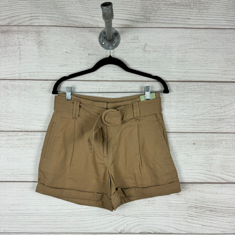Ryegrass Women's Tan Khaki Mid-Rise Belted Shorts Size 2